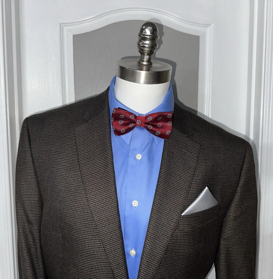 Chaps Sport Coat Size 44R 2 Button Men's Blazer Multi-color Single Vent 6 Pocket - Image 2 of 4