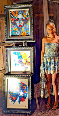 Anna August ''When Flowers Bloom'' ''New Moon'' ''The Gaze'' Giclée signed Embellished