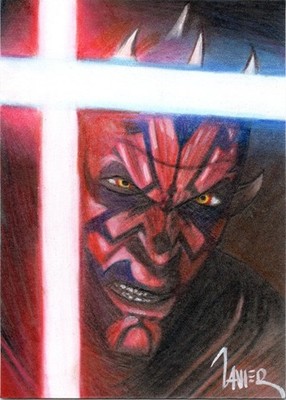 Star Wars Clone Wars DARTH MAUL Sith Lord Jedi SKETCH Card PRINT open edition