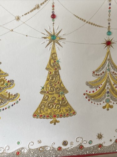 Lot 17 Christmas🎄Cards 3D Glitter Embellished Papyrus Hallmark Artistic Studio - Picture 6 of 18