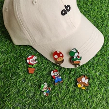 Magnetic Super Mario Golf Ball Marker With Hat Clip