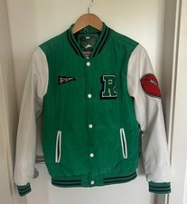 Baseballjacke unisex College grün/weiss 164