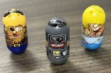 LOT 2010 Mighty Beanz Series 1 Robot Bean 66 Captain Bean 189 Xtreme Surfer 222