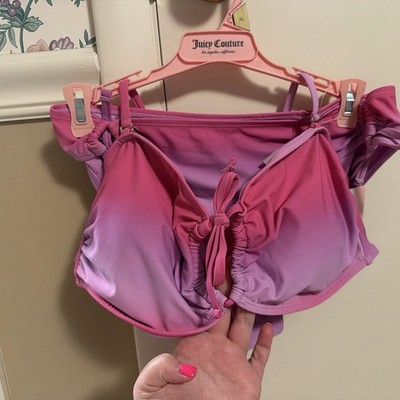 Juicy Couture Women s XL Regular Pink Purple Ombré Bikini w/ Logo Accent