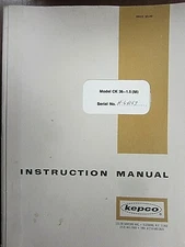 Kepco Model CK 36-1.5 (M) Design Group Instruction Manual 