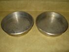 2 Vintage Aluminum Baker Round Layer Cake Baking Oven Pan Bowl Dish Tray Platter