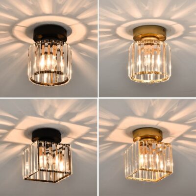 LED Deckenleuchte Kristall Lampenschirm Schlafzimmer Modern Deko Deckenlampe E27