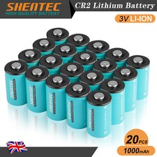 20 Packs CR2 Battery 3V 1000mAh High Power Lithium DLCR2 CR15H270 Long Expiry