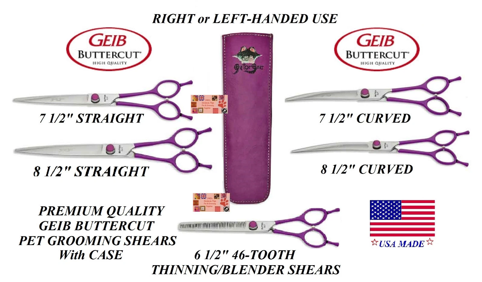 GEIB Buttercut GATOR Professional Pet Grooming LEFT or RIGHT HAND SHEAR SCISSOR
Opens in a new windo