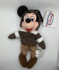 Disney Store Pilot Mickey Mouse 8  Mini Bean Bag Plush