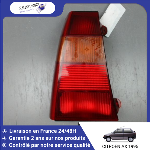 Feu Arrière Gauche CITROEN AX 1.4D SX - Réf 95659631 - Occasion Correcte - Garantie 24 Mois
