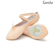 Sansha Child and Adult Silhoutte Canvas Ballet Shoe, 3C, Pink, NEW