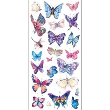 Violette Stickers - Watercolor Butterfly - 1 Sticker Sheet for Scrapbooking