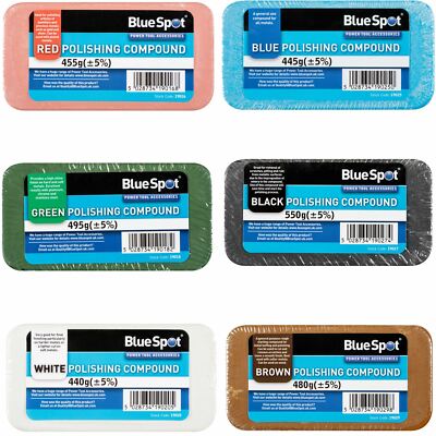 BlueSpot Polierschleifen Compound Stäbe Metall Edelstahl Messing Aluminium