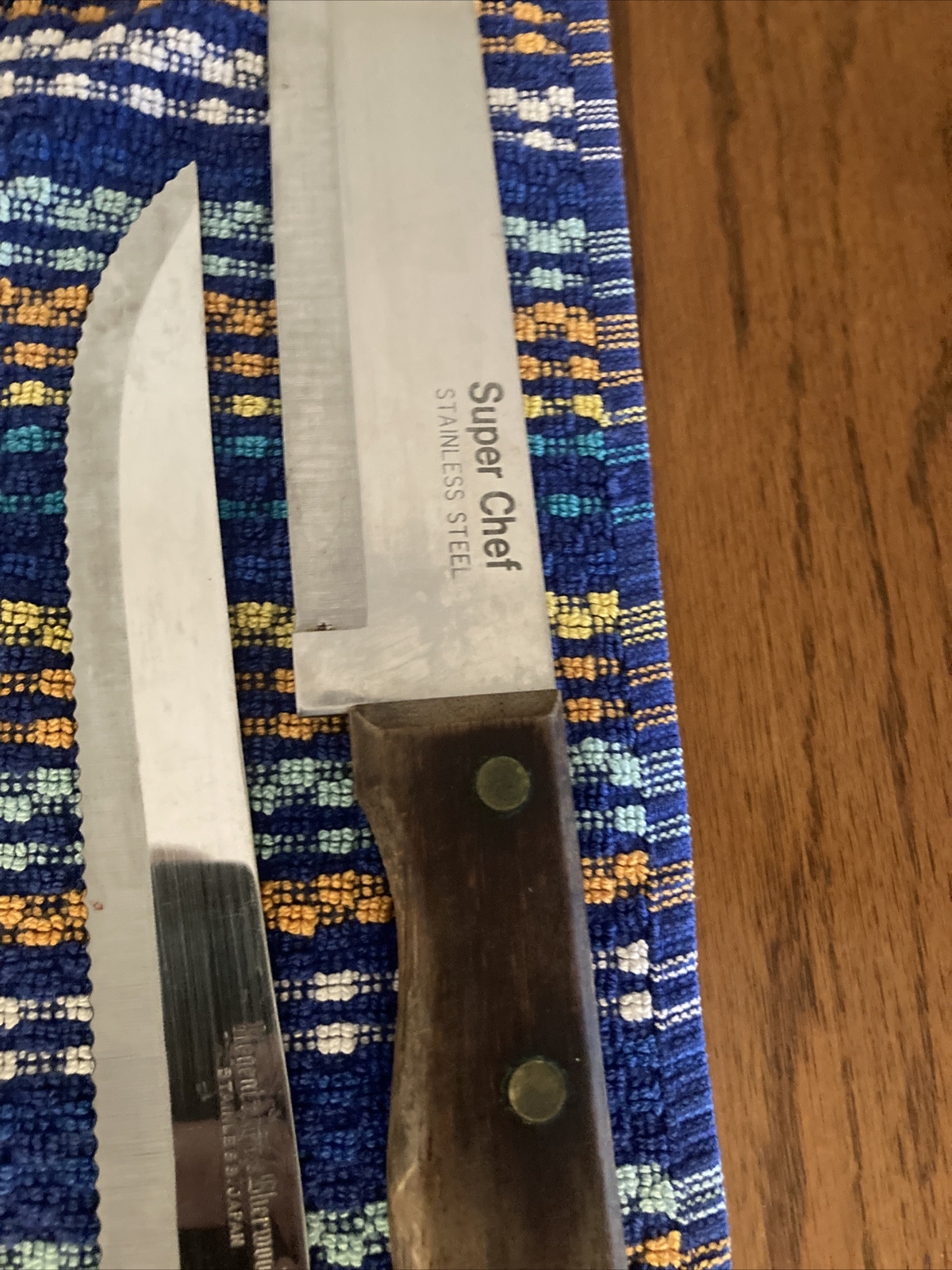 10 Vintage Assorted Wood Handled Knives & ￼ Utensils, Different Brands