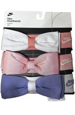 Nike Newborn Baby Girls Bow Headbands 3-Pack Set One Size New