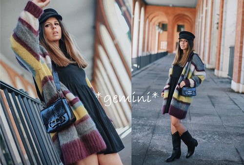 Zara Lana Mohair Oversize Cardigan Mantella di Maglia Strisce a Lavorato  Giacca | eBay
