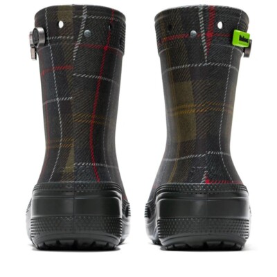 Barbour x Crocs タータンチェック ウェリントンブーツ サイズ9 バブアー×クロックス、“タータンチェック柄”クロッグサンダルや
