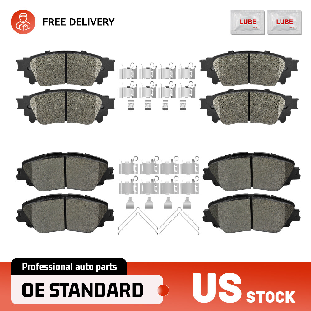 Premium Ceramic Brake Pads Set Front+Rear for Toyota RAV4 2019-2023