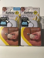 2X Brand New Safety 1st OutSmart Flex Lock with Decoy Button White Child Safety