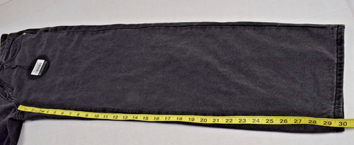 Jeans White Fox Size W30 L30 Black Acid Wash Wide Leg Mid Rise New With Tags - Picture 11 of 14