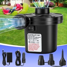 Electric Air Pump for Inflatables, Air Mattress Pump with 3 Nozzles, 5kPa