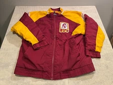 USC Trojans Jacket Men L Maroon Gold VTG 90s Full Zip Apex One NCAA Nylon Bomber