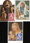 Saar 351-53, Marian Year, individually on maximum cards