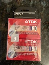 TDK Superior D90 Normal Bias Tapes 4 Pack NEW For Everyday Recording Cassette
