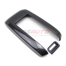 For Toyota Highlander 20+ Carbon Fiber Look Center Armrest Box Handle Cover Kit