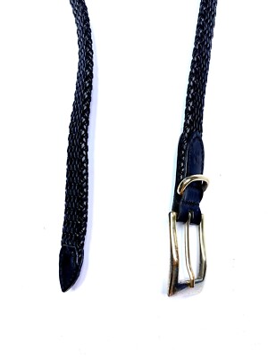 Nine West Fashion Braided Belt Black Womens Sz L Faux  display picture 1