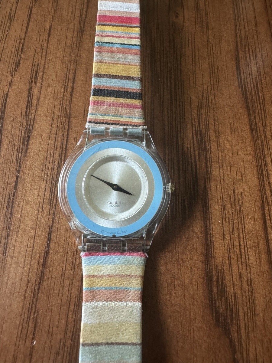 Swatch Swiss Pangasius Orange Blue Green Colorblock Watch New Battery Working New swatch watch blue - Gem main image 2