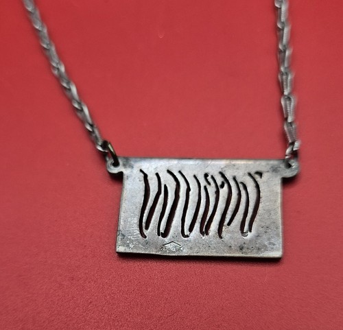 Sterling and Marcasite Marked F Vintage Art Deco Tie Clip Clasp Hanging Chain - Afbeelding 5 van 10