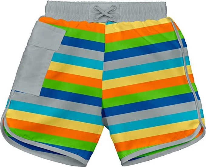 i play. Sprouts Baby Boys Trunks With Built in Reusable Swim Diaper Shorts Gray