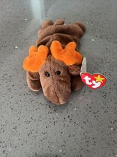 Ty Beanie Baby Chocolate the Moose 1993 Free Shipping