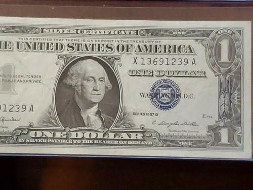 1957 B Silver Certificate $1 Rare Bill in great shape -Excellent condition!!! - Picture 8 of 10