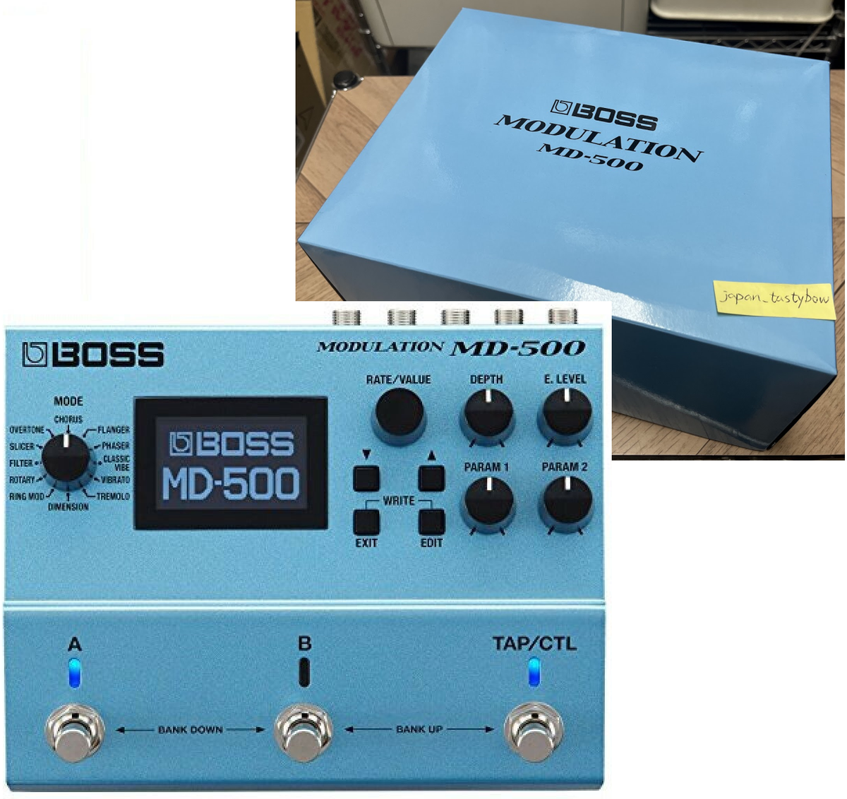 BOSS Multi effector MODULATION pedal MD-500 Light Blue guitar
