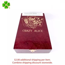 Deadwood Tobacco Co Crazy Alice Empty Wood Cigar Box 6.25" x 5" x 2.25"