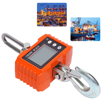 2000lbs Hanging Scale Digital LCD High Precision Heavy Crane Scale Remote 1000KG