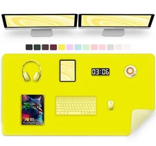 47.2" x 23.6" Large Desk Pad Mat - Non-Slip PU Leather Desk Mat Large Mouse P...