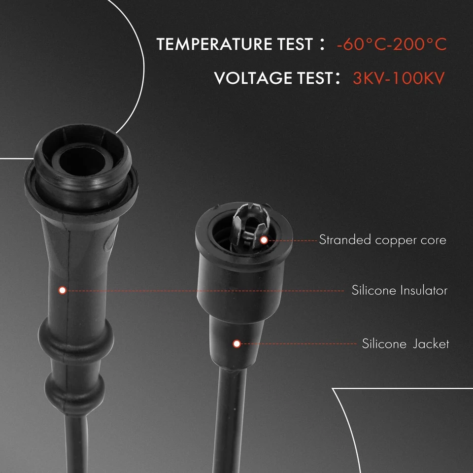 Комплект из 5 комплектов проводов свечей зажигания для Nissan Sentra 1982-1988 Pulsar NX 1,6 л 1,5 л - Изображение 4 из 4