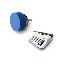 Blue Left Platen Knob Underwood 378 / 319 Typewriter Vtg Original Part Carriage thumbnail