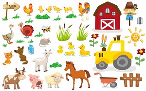 Wandtattoo Bauernhof Kinderzimmer Wandaufkleber Wandsticker Baby Kinder Junge Ebay