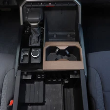 Grain Center Console Front Cup Holder Cover Trim Frame For Toyota Tundra 22-24