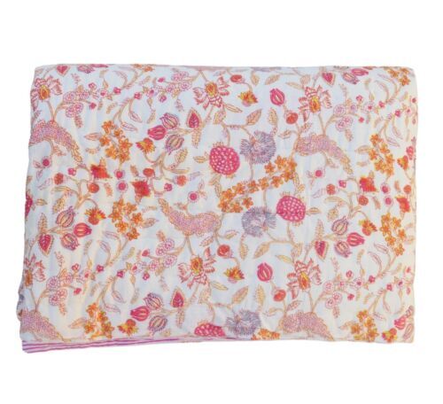 Grand et ancien dessus de lit coton crochet fait main