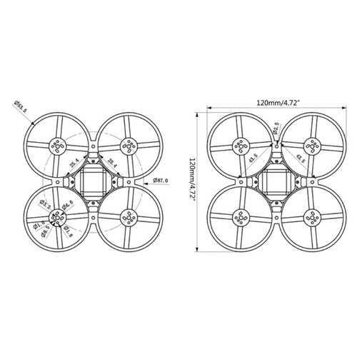Carbon Fiber FPV Quadcopter Frame Drones Frame 2inch Propellers - Bild 8 von 8