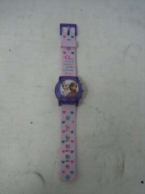 disney frozen watch with pop top girls youth kids pink purple pink