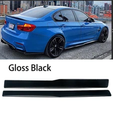 PSM Style Side Skirts For 2015-2020 BMW F80 M3 F82 M4 Extenstion Gloss Black 2PC