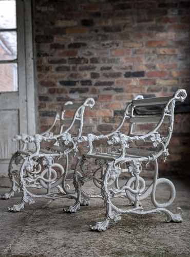 Coalbrookdale Cast Iron Garden Set 19th Century Antique Bench - Picture 12 of 20