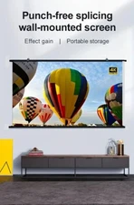 XIAOHUI 4K 100-inch 3D Projector Screen Suitable For Home Theater Outdoor Indoor